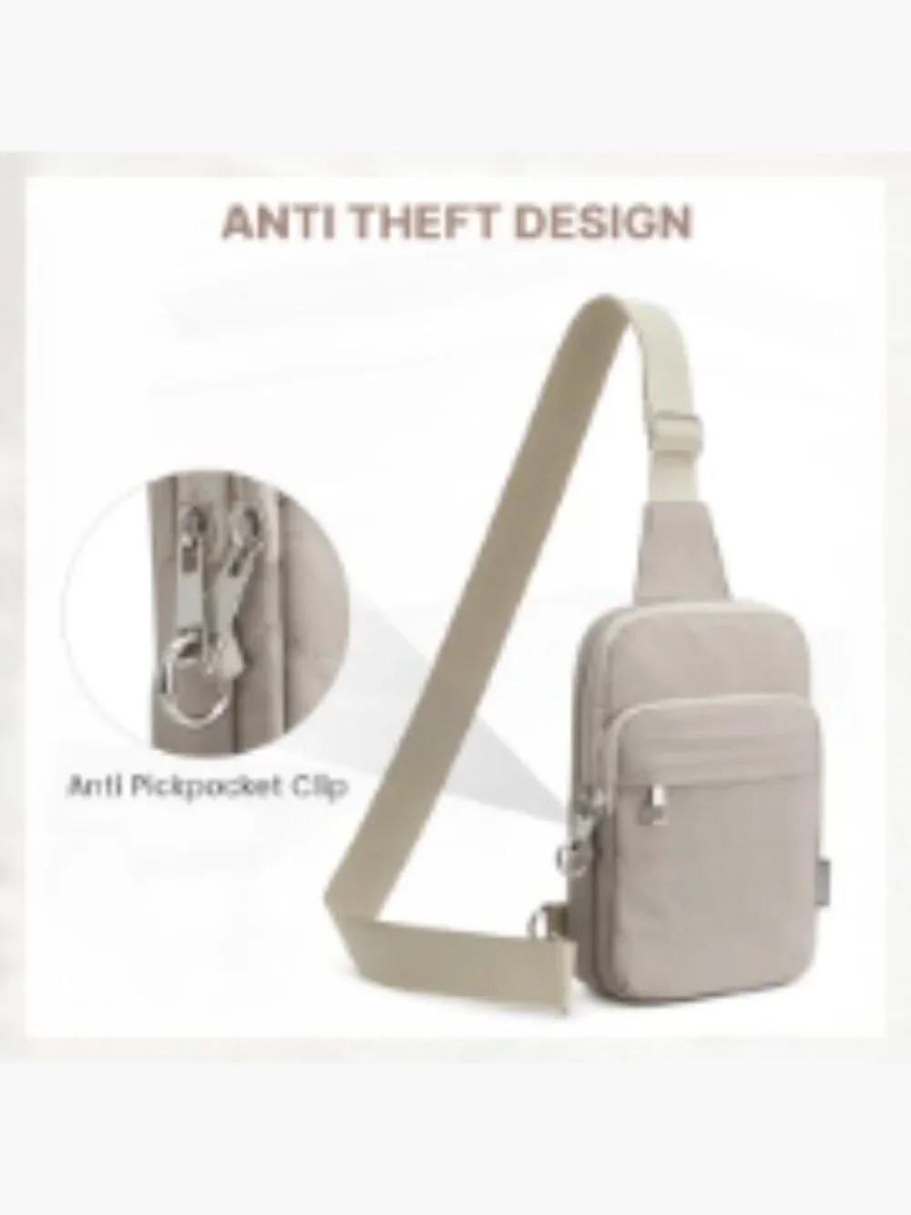 Small Crossbody Sling Bag for Women, Anti Theft RFID Blocking Nylon Travel Purse